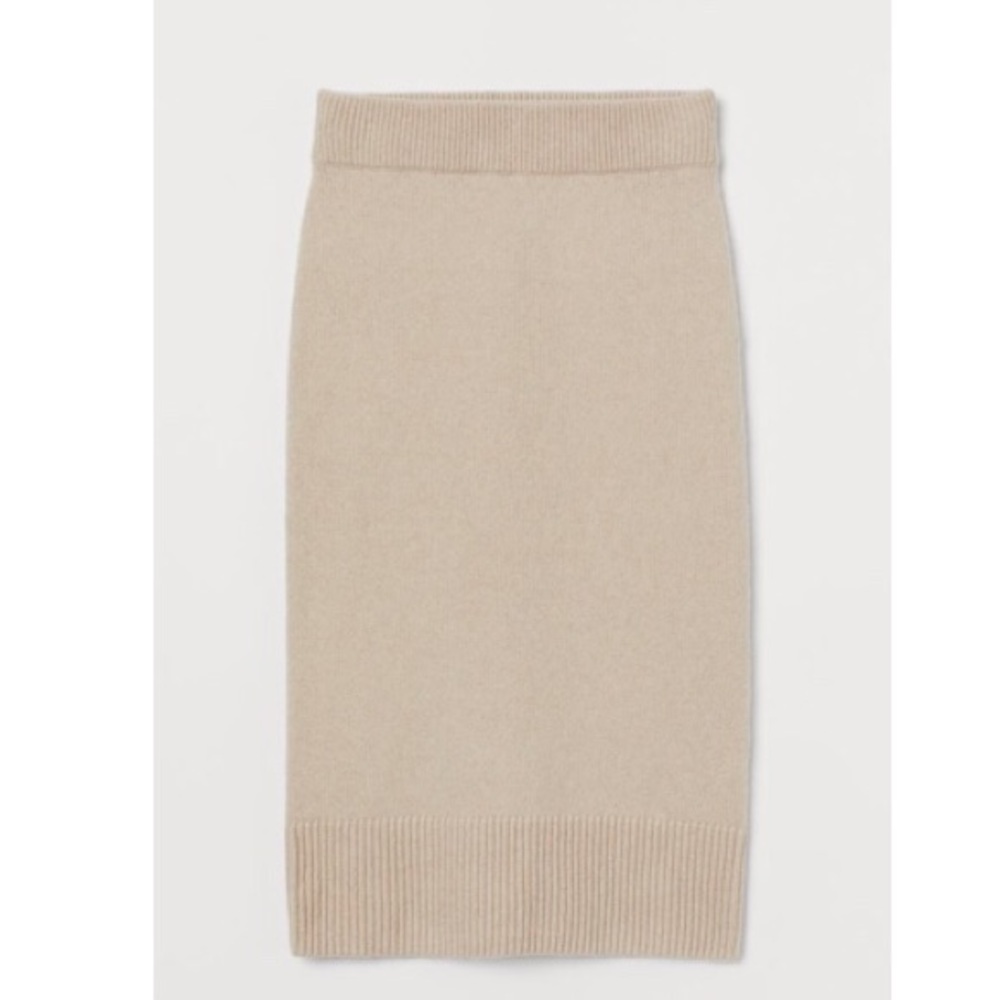 Beige Knit Skirt